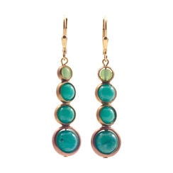 Amazonite ball hook earrings by Joli