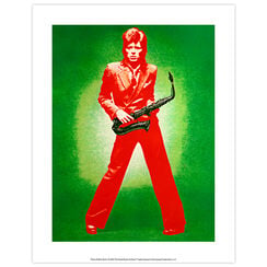 David Bowie with saxophone 11 x 14'' print
