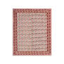 Red hand-printed cotton quilt