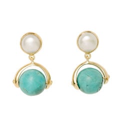 Turquoise spin earrings by Carousel Jewels