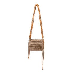 Orange crochet cross body bag