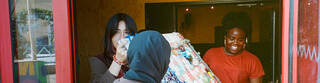 woman packing boxes