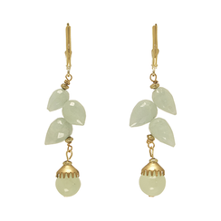 Aquamarine and jade earrings by Joli
